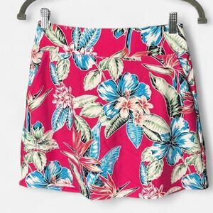 Tommy Bahama Golf Tropical Floral Skort XS Pink Blue Hibiscus Active Skirt